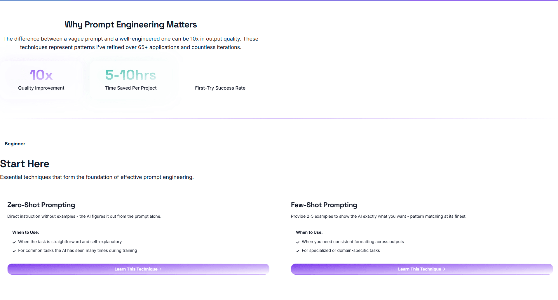 Redesigned page showing good quality at top but significant visual hierarchy and alignment problems in middle to bottom sections. Elements feel arbitrarily placed with random spacing.