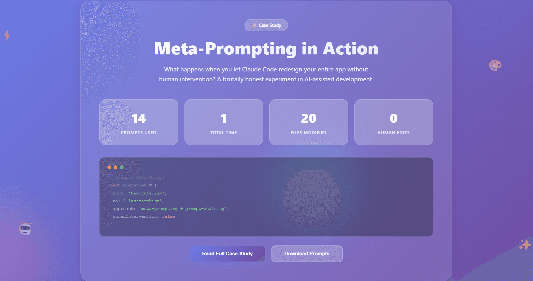 Meta-Prompting in Action: What Happens When You Let Claude Code Redesign Your App